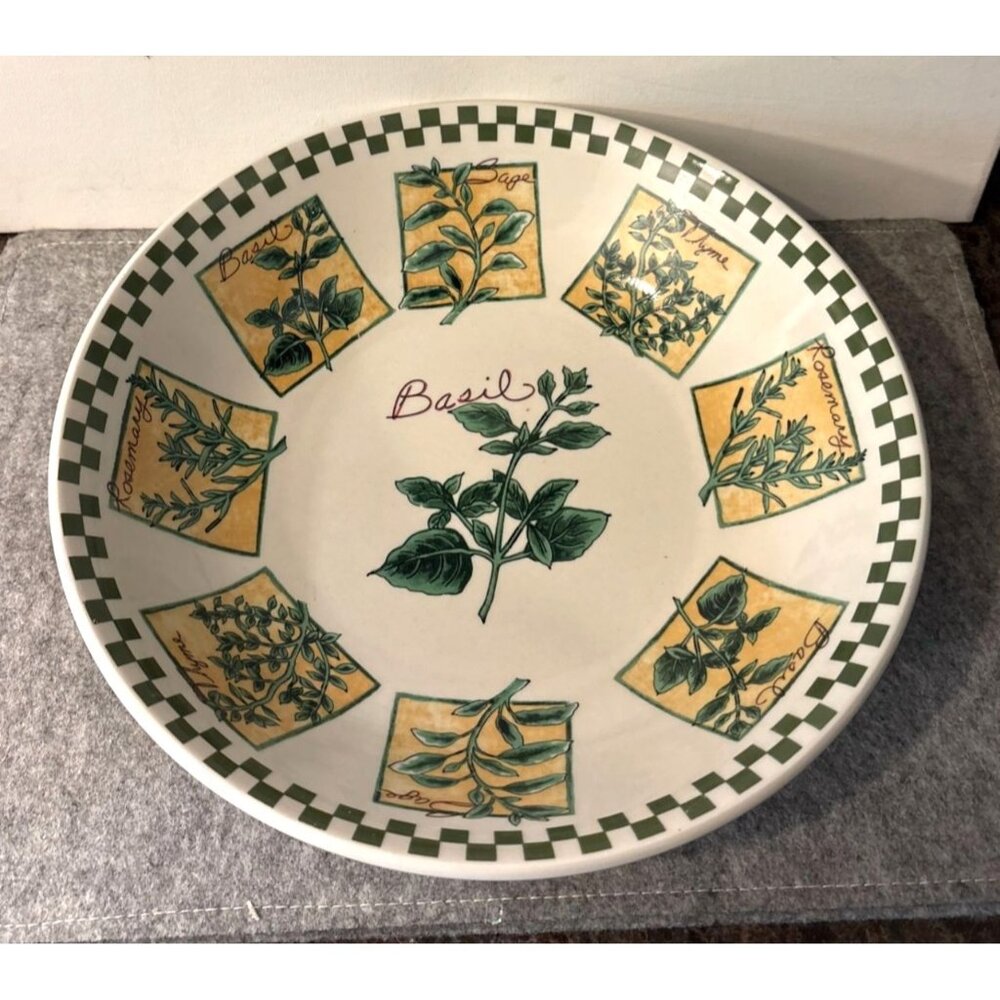 WCL World County Life Herb 12.5" Pasta Bowl  # 2787